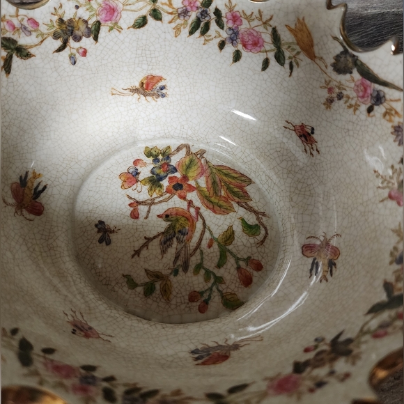 Vintage Hua Ping Tang Zhi Hand Painted Porcelain Bowl Signed and Numbered - Picture 8 of 11